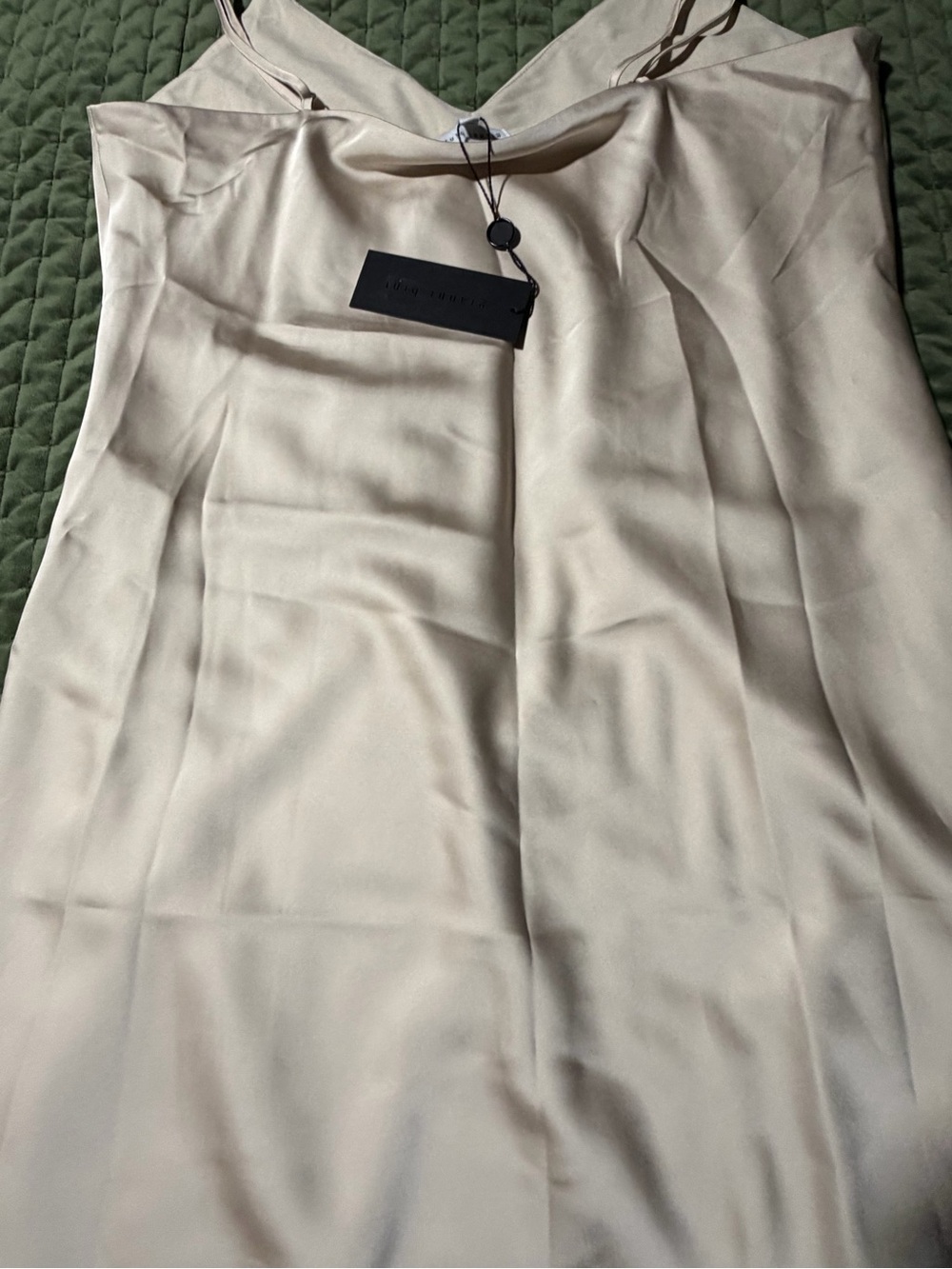 Gianni Bini Harper Ivory Satin Slip Dress Size 12 - Picture 14 of 15
